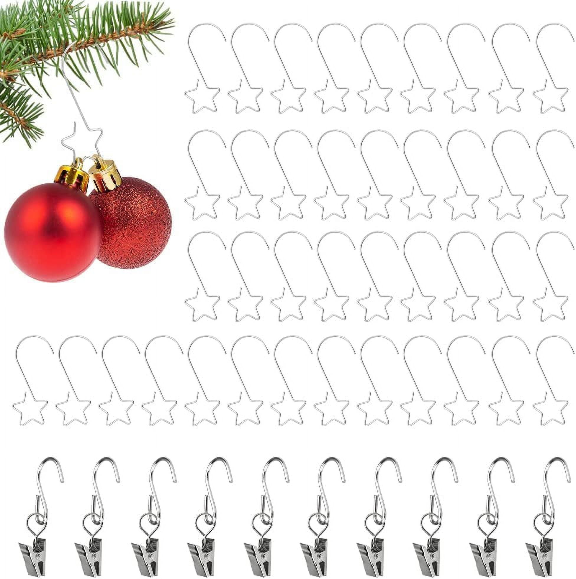 LYTIVAGEN 50 PCS Christmas Tree Ornament Hooks Xmas Tree Hanger Light