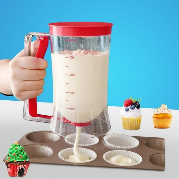 LYTIVAGEN 900ml Dough Dispenser and Portioner - Precision Measuring Cup for Baking, Cakes, Waffles, Cupcakes - Easy Batter Dispenser with Ergonomic Handle - Ideal Baking Tool for Consistent Portions