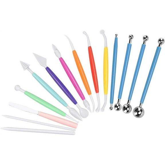 LYTIVAGEN Cake Modelling Decorating Tool for Flower Paste Metal Ball Cake Decorating Sugarcraft Sculpture Tools Kit Flower Mold Cookie Cutters