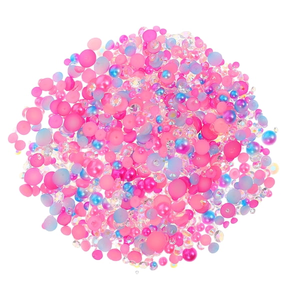 WEUVEB Flatback Half Round Assorted Colors, 1 Bag, 0.3x0.3x0.2in Resin Craft Beads for Jewelry Making