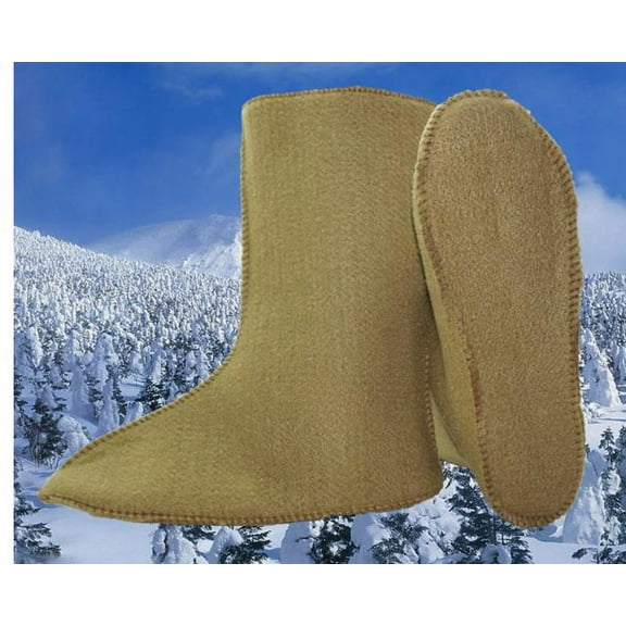 WEUVEB Men's's Khaki Winter Boot Liner Socks Waterproof Thermal Plush for Cold Weather Outdoor Activities Size 1013