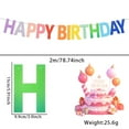 thumbnail image 1 of WEUVEB 1Set Paper Happy Birthday Banner Multi Wall Hanging, 1 of 8