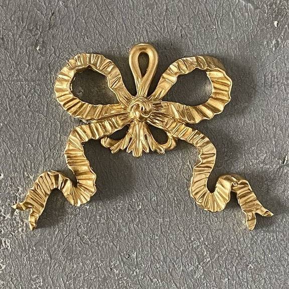 WEUVEB 1Set Vintage Style Resin Bow Wall Frame with Chain Festive Home Decoration