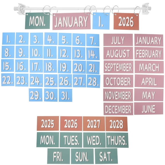 WEUVEB Flip Calendar Multi 1 Classroom Decoration Preschool Homeschool