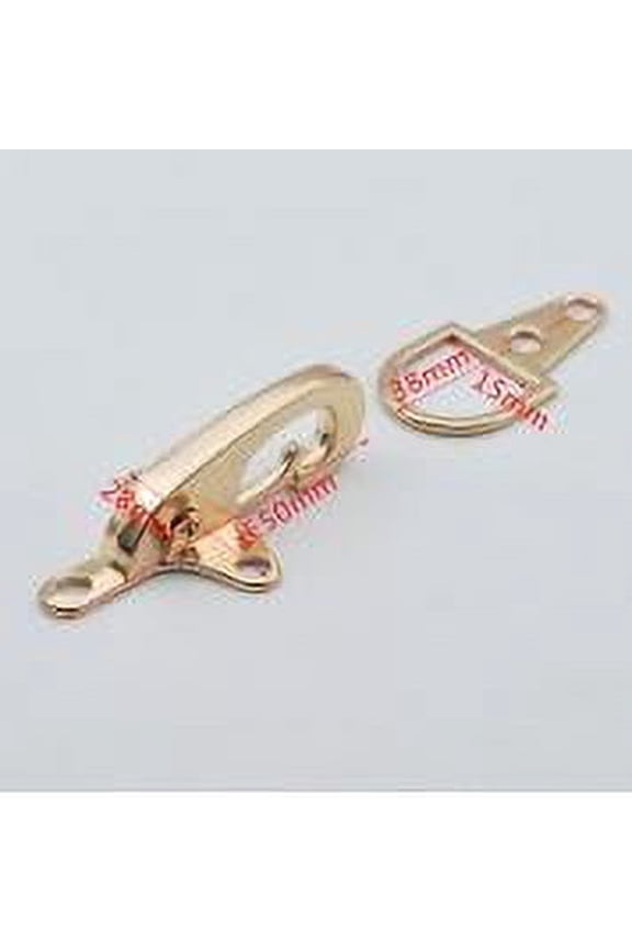 1Set Metal Clip Buckle for Coats and Bags Elegant Golden Interlock Clasp