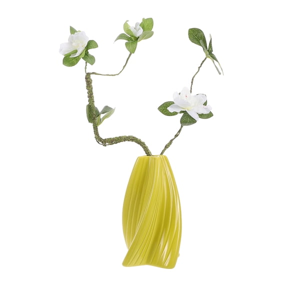 WEUVEB Ceramic Flower Vase Assorted Color for Living Room 1Set 7.5X4.8X2.2In