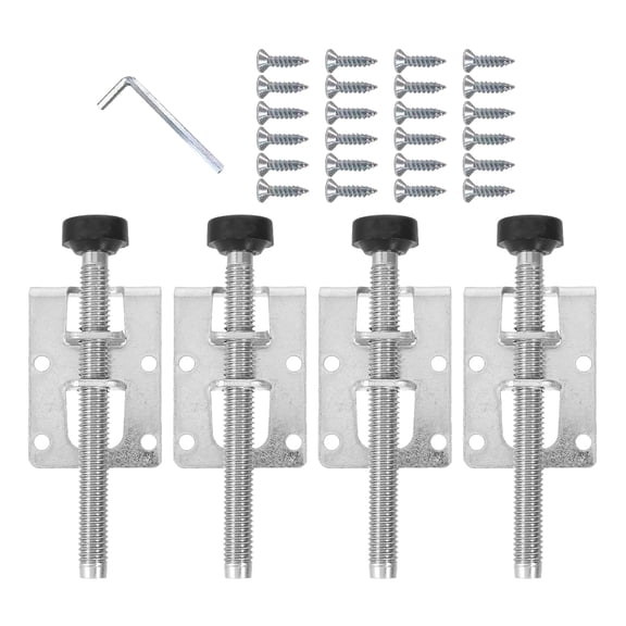 WEUVEB Adjustable Steel Screw-In Furniture Leveling Feet Glides for Wardrobe, 1 Set, and Easy to Install