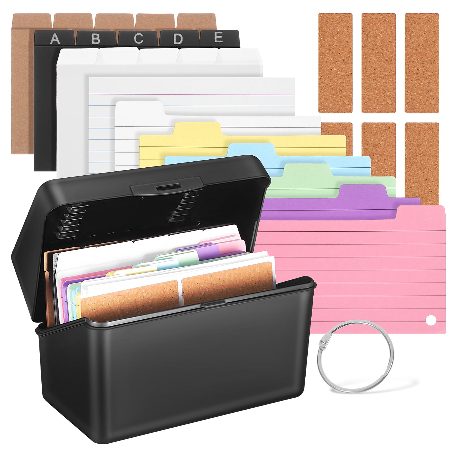 WEUVEB Flash Card Book Holder Colored Index Cards Kraft 1 Set - Walmart.com
