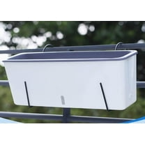 WEUVEB Nursery Plant Pots Rectangular Planter Grey PP Water Storage Gardening 1 Set