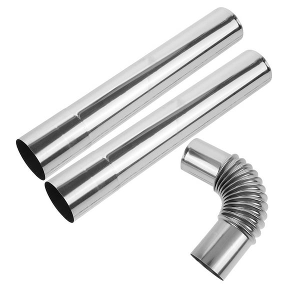 WEUVEB Silver Stainless Steel Chimney Flue for Home Heat Exhaust 1Set