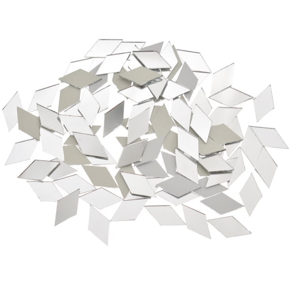 WEUVEB sticker mirrors for wall Mirror Wall Sticker Silver Acrylic 100pcs