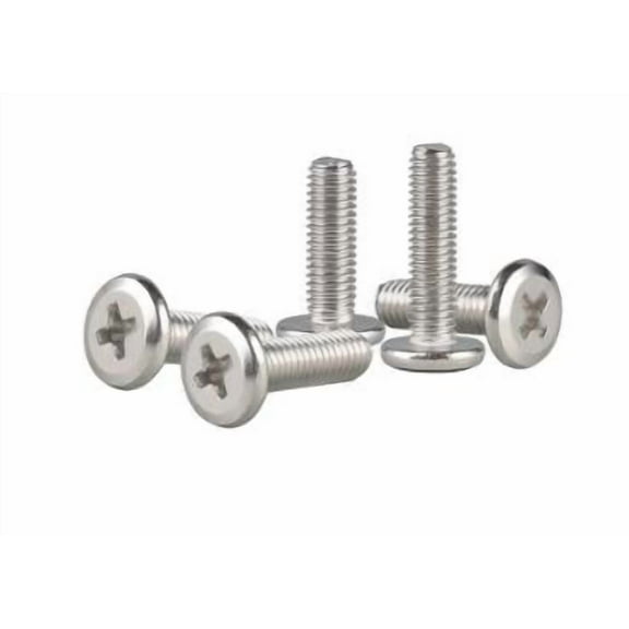 WEUVEB 100Pcs Nickel Plated Flat Head Screws Silver for Home Improvement and Diy Projects