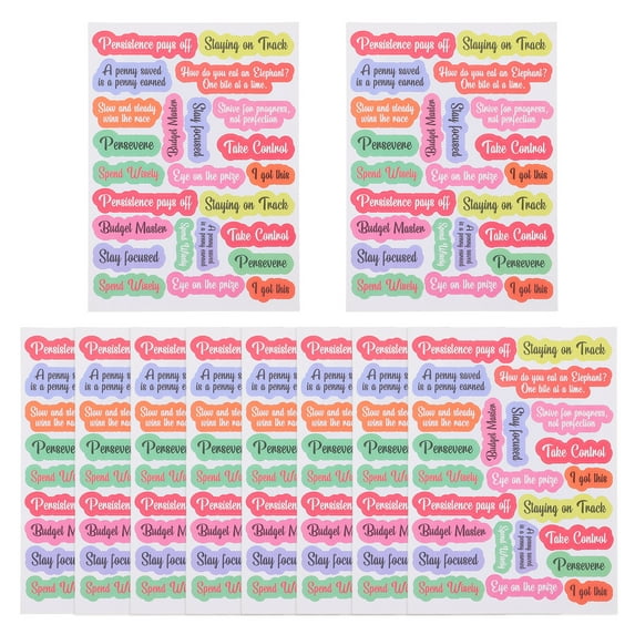 WEUVEB 10Pcs Money Organizer Stickers for Budget Planner Sheets