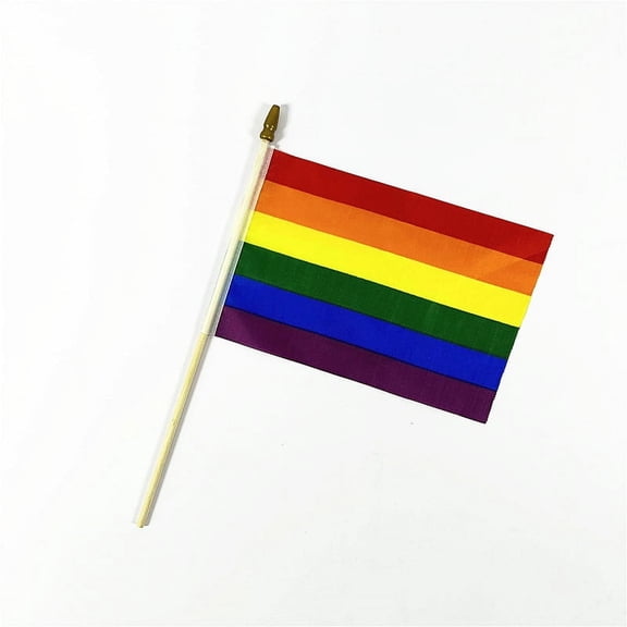 WEUVEB Flags Handheld Durable Polyester Vibrant Design 10Pcs
