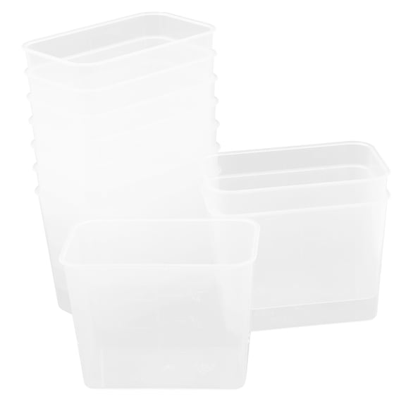 WEUVEB 10Pcs Transparent Kitchen Measuring Cups for Dry Ingredients and Liquid Cooking