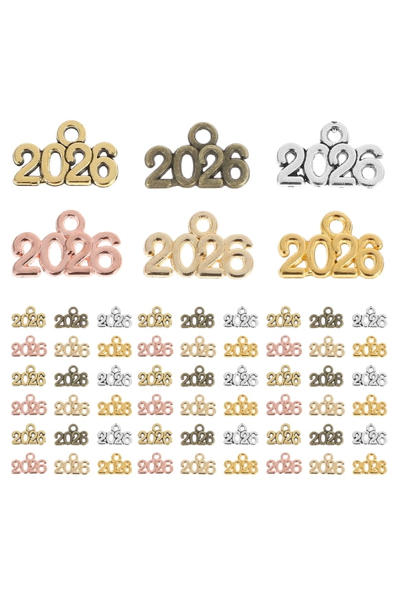 120Pcs Elegant Alloy Keychain Charms for 2026 Graduation Keepsake
