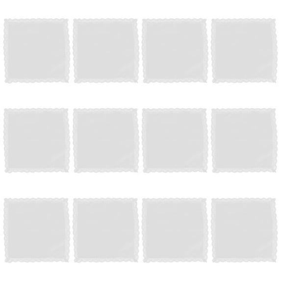 WEUVEB Bridal Handkerchiefs Cotton White for Weddings 12PCS