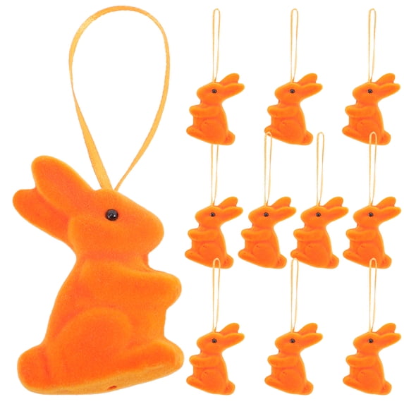 WEUVEB Easter Rabbit Ornaments Crafted Foam Decor for Home and Photos 12Pcs