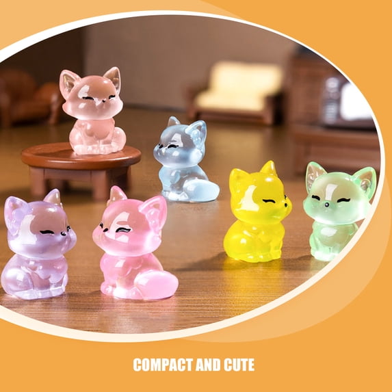 LYTMENT Miniature Resin Figurines, 0.79 Inch Small Animal Ornaments, 12 Pieces Decorative Collectibles