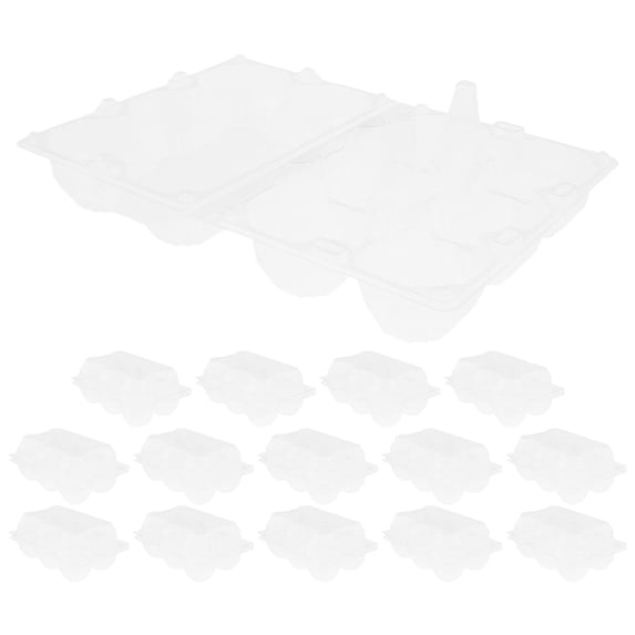 WEUVEB Goose Egg Carton Transparent PVC 15Set 8.3X2.5X2.5In