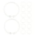 thumbnail image 1 of WEUVEB Transparent Acrylic Shower Curtain Rings Snap Closure for Home Bathroom 15Pcs, 1 of 9