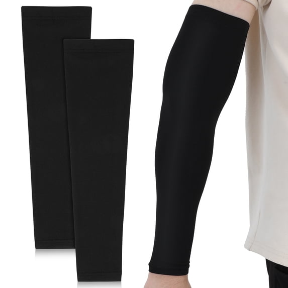 WEUVEB 2-Pack Breathable Basketball Arm Sleeves with UPF Sun for Men, Lightweight Sports