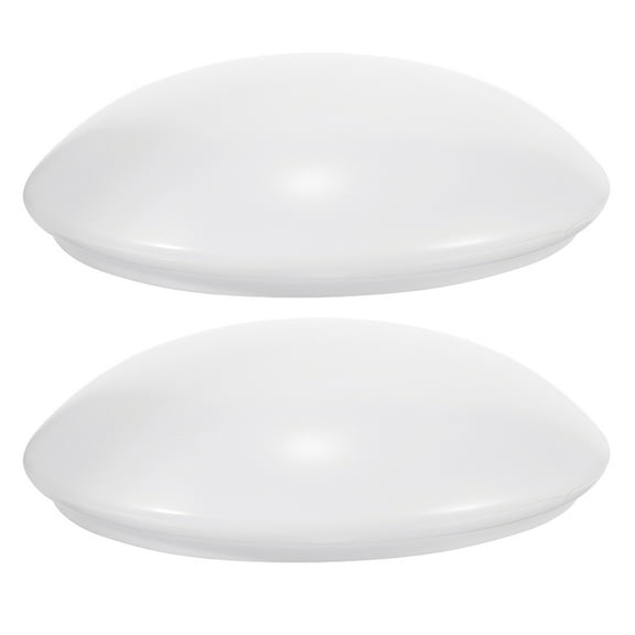 WEUVEB Classic White Ceiling Light Cover, Easy Installation, Soft Uniform Light, 2Pcs