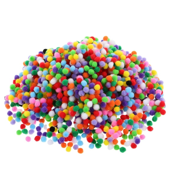 WEUVEB Furry Pom Poms Assorted Color Soft Plush for DIY Crafts 2000Pcs
