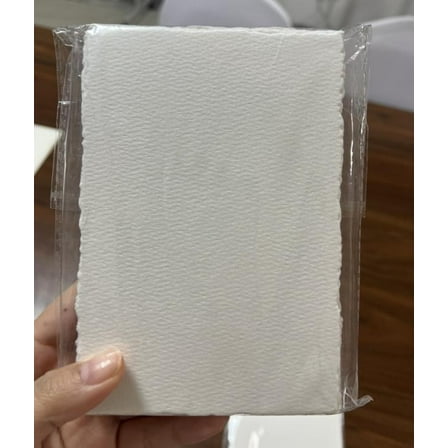 WEUVEB Watercolor Paper Pad Thick Textured White Cold Pressed Deckle Edge for Painting