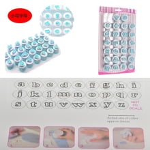 LYTMENT 26-Piece Cookie Stamp Set with Alphabet Letters, Reusable Plastic Molds for Fondant, Cake, Mousse & Baking Decoration