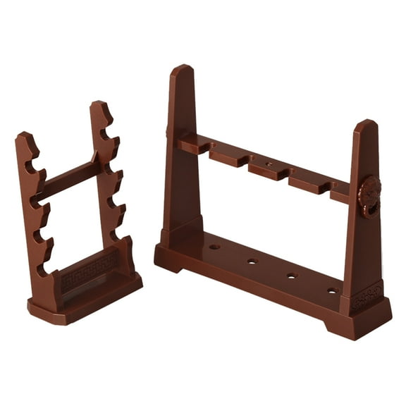 WEUVEB Decorative Sword Bracket Brown Plastic for Dollhouse Accessories 2Pcs