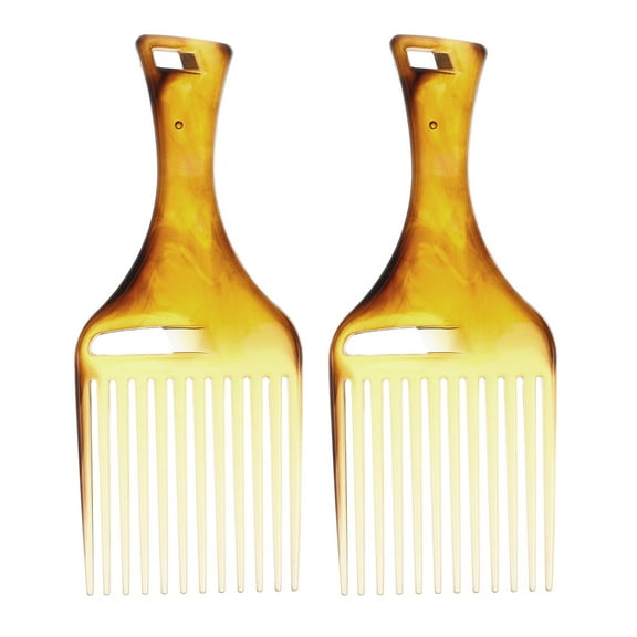 LYTMENT 2pcs Afro Pick Comb Wide Tooth Plastic Comb Hair Styling Comb For Curly Hair Thick Hair