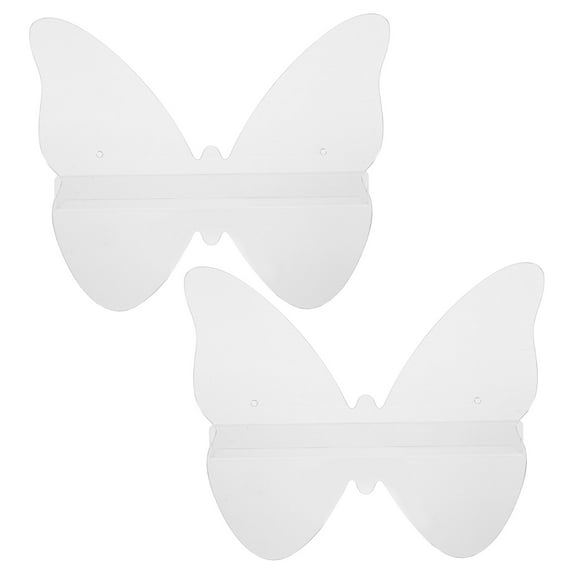 WEUVEB 2-Pack Clear Acrylic Vinyl Record Wall Storage Rack with Organizer for