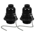 thumbnail image 1 of WEUVEB Ceiling Light Lamp Holder Lamp Socket With Pull Chain Black Simple and Elegant 2Pack, 1 of 9