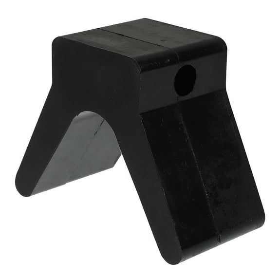 WEUVEB Marine Bow Stop, Rubber Trailer Block for Boats, Black, 2Pcs