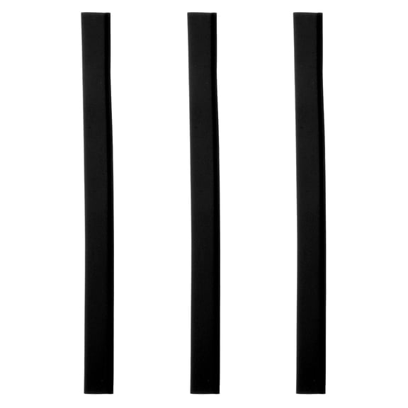 WEUVEB 3-Pack Black Rubber Replacement Blades for Glass Shower Door Squeegees, and Easy to Install