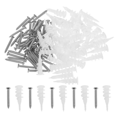 WEUVEB 50Sets Wall Anchors and Screws Kit for Bathroom and Kitchen Accessories