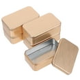 thumbnail image 1 of WEUVEB 5Pcs Golden Tinplate Tea Tin Storage Box with Lid for Home Small Item Organizer, 1 of 9