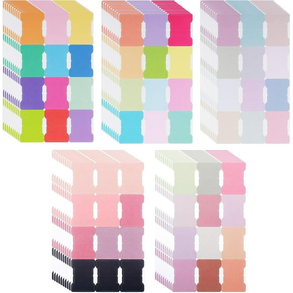 WEUVEB PVC Index Tabs, Assorted Color, Self-Adhesive, Monthly Planning, 5Pcs