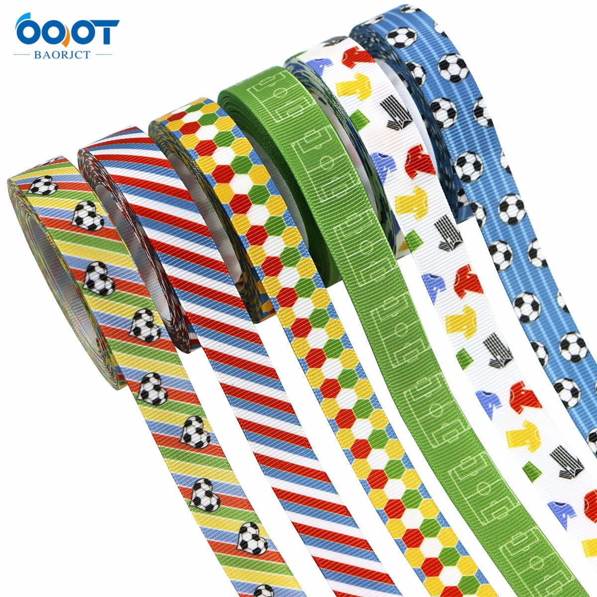 LYTMENT 5pcs Sports Themed Ribbon Soccer Craft Ribbon Soccer Party ...