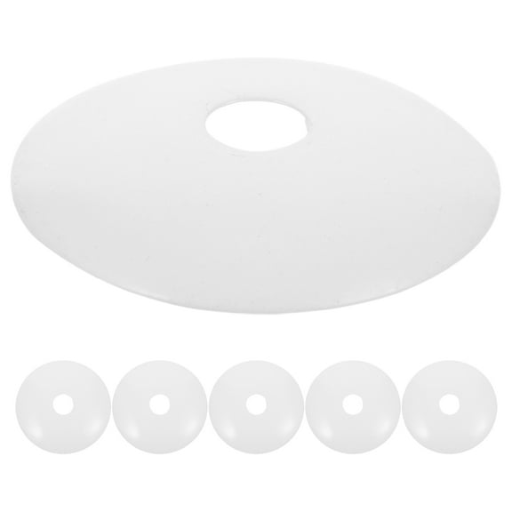 WEUVEB 6Pcs White Round Ceiling Light Canopy Plates Metal Fixture Covers Easy Install