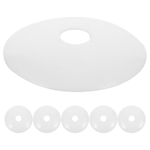 WEUVEB 6Pcs White Round Ceiling Light Canopy Plates Metal Fixture Covers Easy Install