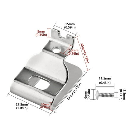 WEUVEB drill hangers for belt Stainless Steel Silver 6Pcs