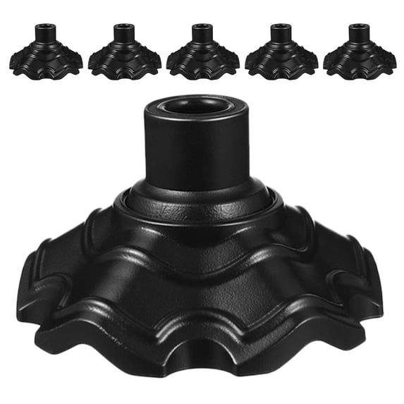 WEUVEB Black Plastic Protective Caps for Camping Chair Feet, 6-Pack Foot Covers for Outdoor Furniture