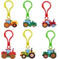 thumbnail image 1 of LYTMENT 6pcs Cute Farm Tractor Keychains PVC Key Ring for Backpack Decoration Charms Cute Cartoon Keychain Present for Boys and Girls, 1 of 8