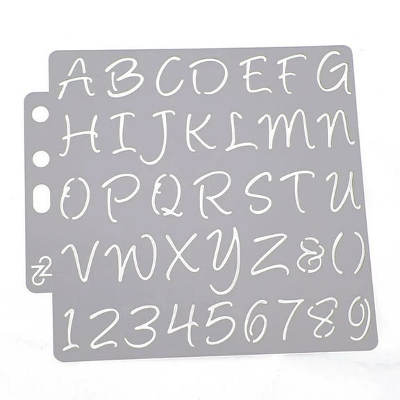 WEUVEB 6Pcs White Precision Lettering Stencils for Christmas Painting Crafts