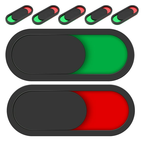 WEUVEB 7Pcs Sliding Door Sign for Office Restroom Black Privacy Occupied Vacant Indicator