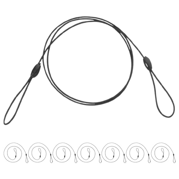 WEUVEB Tether Lanyard Black 8Pcs 23.58X0.04X0.04in