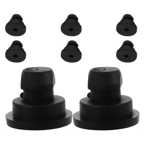 WEUVEB Rice Cooker Foot Plugs Black Rubber Antislip for Slow Cookers 8Pcs