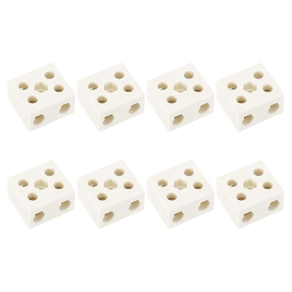 WEUVEB 8Pcs High Temp Ceramic Connectors with Compact Design for Electrical Wiring